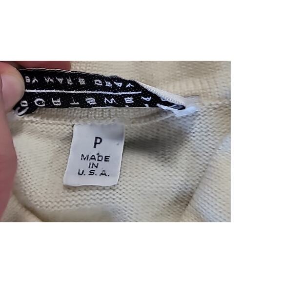 Vintage St. John Collection Marie Printed Ivory Blouse‑Cardigan Sz P – Cropped - Picture 5 of 11